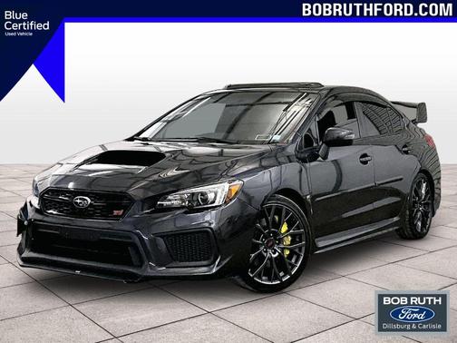 Dark Gray Metallic 2018 Subaru WRX STI Limited w/ Wing