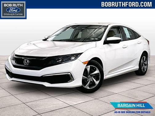 Platinum White Pearl 2021 Honda Civic LX