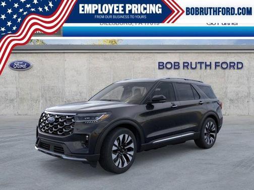 Agate Black Metallic 2026 Ford Explorer Platinum