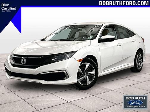 Platinum White Pearl 2019 Honda Civic LX