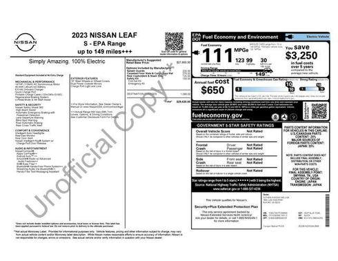 Deep Blue Pearl 2023 Nissan Leaf S