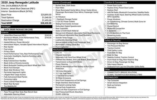 2020 Jeep Renegade Latitude