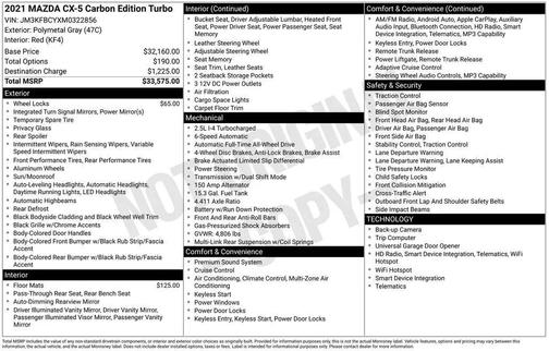 2021 Mazda CX-5 Carbon Edition Turbo