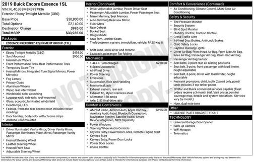 2019 Buick Encore Essence