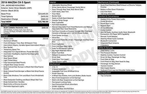 2016 Mazda CX-5 Sport
