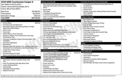 2020 MINI Countryman Cooper S ALL4