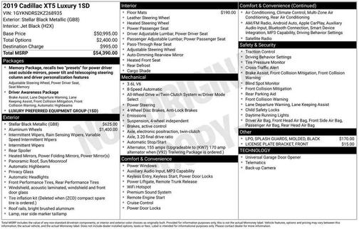 2019 Cadillac XT5 Luxury