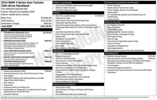 2016 BMW 328 Gran Turismo xDrive
