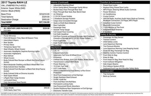2017 Toyota RAV4 LE