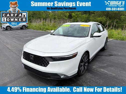 Platinum White Pearl 2023 Honda Accord Hybrid Touring