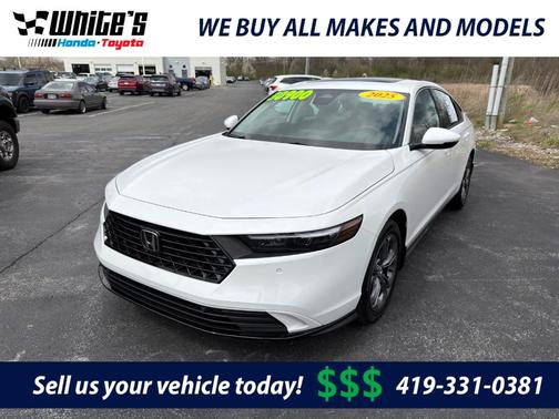 Platinum White Pearl 2025 Honda Accord Hybrid EX-L