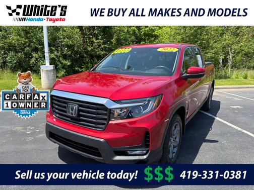 Red 2022 Honda Ridgeline RTL
