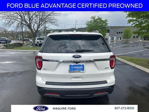 White Platinum Clearcoat Metallic 2019 Ford Explorer XLT