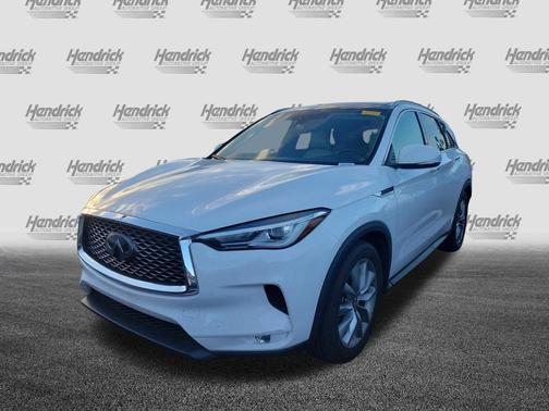 Lunar White 2021 INFINITI QX50 LUXE AWD