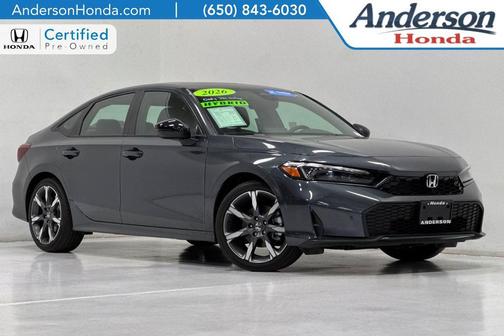 Meteorite Gray Metallic 2026 Honda Civic Hybrid Sport Touring
