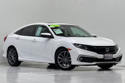 Platinum White Pearl 2021 Honda Civic EX
