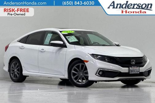 Platinum White Pearl 2021 Honda Civic EX