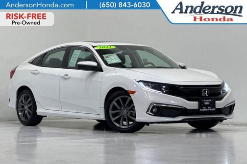 Platinum White Pearl 2021 Honda Civic EX