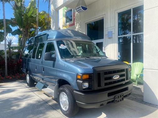 Steel Blue Metallic 2014 Ford E350 Super Duty HI TOP HANDICAP LOW MILES 34 875 1 OWNER