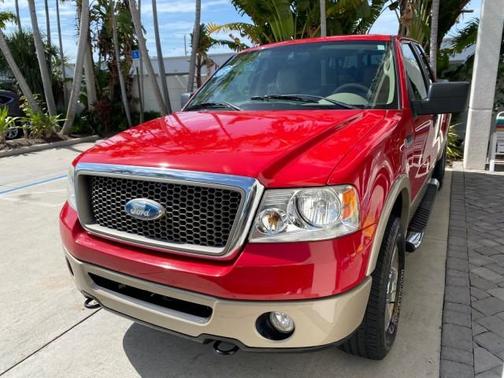 Bright Red 2007 Ford F-150 Lariat SuperCab