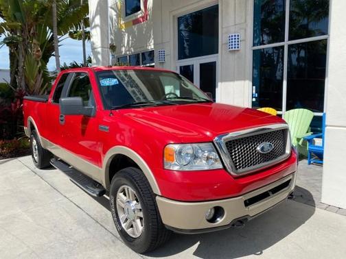 Bright Red 2007 Ford F-150 Lariat SuperCab