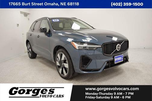 Denim Blue 2024 Volvo XC60 Recharge Plug-In Hybrid T8 Plus Dark Theme