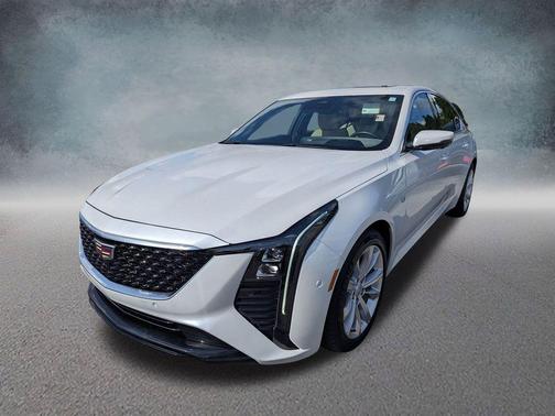 Crystal White Tricoat 2025 Cadillac CT5 Premium Luxury