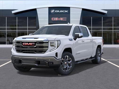 Glacier White Tricoat 2026 GMC Sierra 1500 SLT