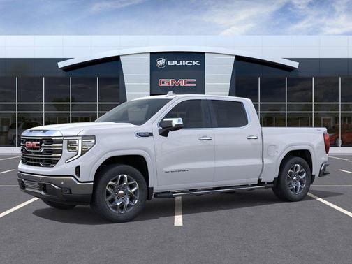 Glacier White Tricoat 2026 GMC Sierra 1500 SLT