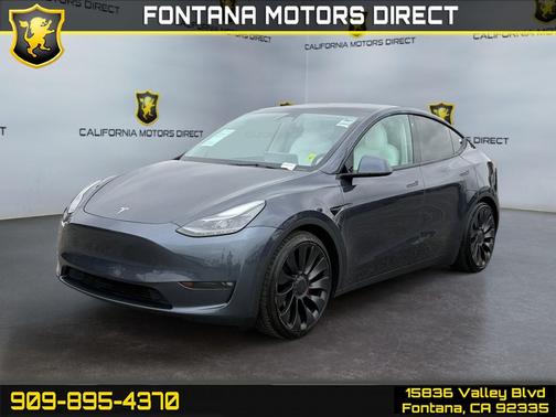 Gray 2022 Tesla Model Y Performance Dual Motor All-Wheel Drive