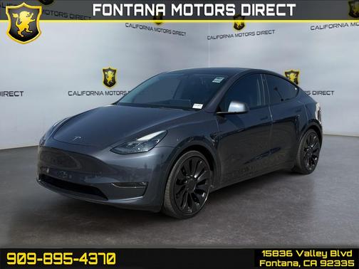 Gray 2022 Tesla Model Y Performance Dual Motor All-Wheel Drive