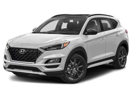 Dazzling White 2019 Hyundai TUCSON Night