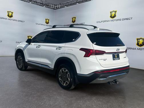 Quartz White 2021 Hyundai SANTA FE HEV Blue