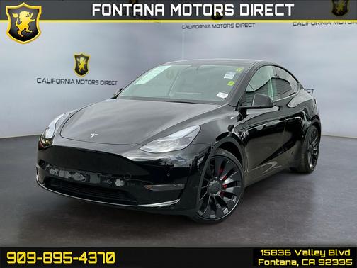Solid Black 2021 Tesla Model Y Performance Dual Motor All-Wheel Drive