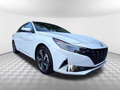 Lunar White 2023 Hyundai ELANTRA HEV Limited