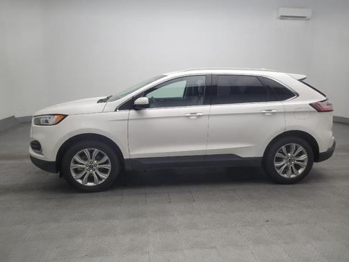 White Platinum Metallic Tri-Coat 2019 Ford Edge Titanium