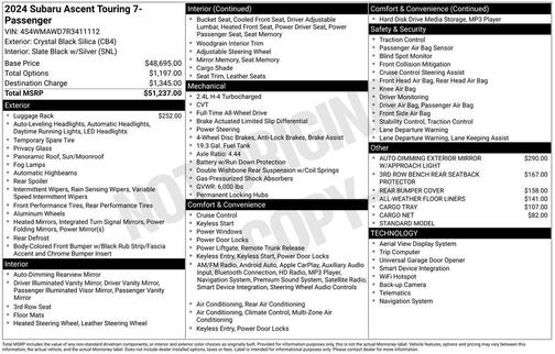 2024 Subaru Ascent Touring
