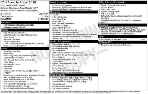 2014 Chevrolet Cruze LS