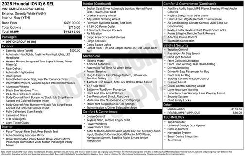 2025 Hyundai IONIQ 6 SEL