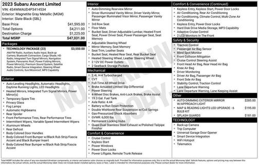2023 Subaru Ascent Limited 7-Passenger