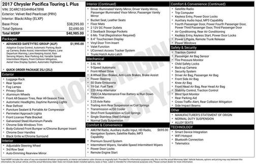 2017 Chrysler Pacifica Touring-L Plus