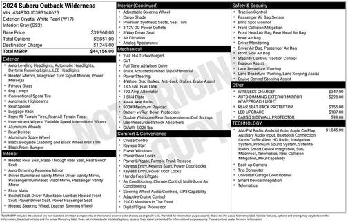 2024 Subaru Outback Wilderness