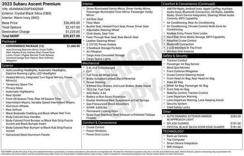 2023 Subaru Ascent Premium 8-Passenger
