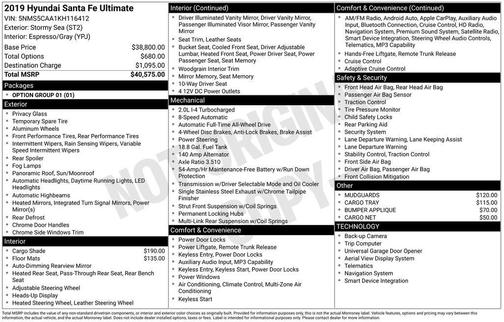 2019 Hyundai SANTA FE 2.0T Ultimate