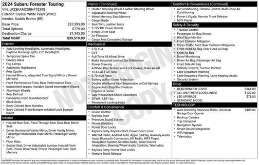 2024 Subaru Forester Touring