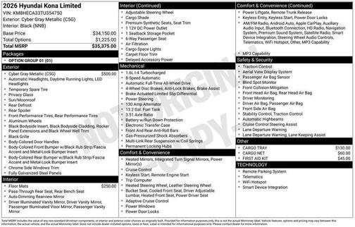 2026 Hyundai KONA Limited