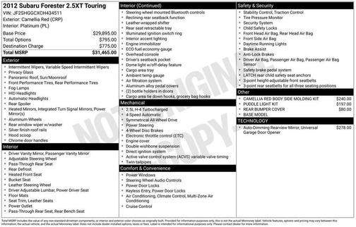 2012 Subaru Forester 2.5XT Touring