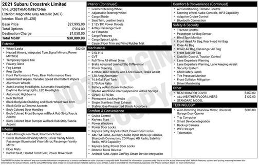 2021 Subaru Crosstrek Limited
