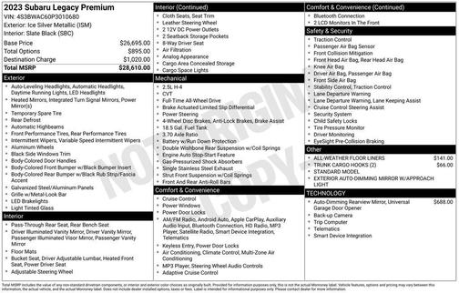 2023 Subaru Legacy Premium