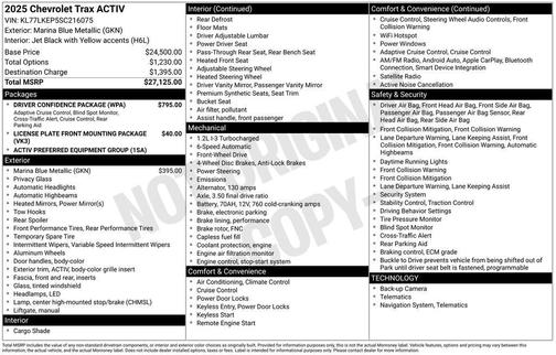 2025 Chevrolet Trax ACTIV